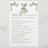 マルティーニ弓ブライダルシャワー新郎は何と言った (正面)