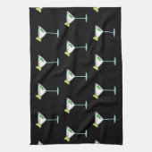 マルティーニ愛好家カクテルグラスバーテンダーアルコール キッチンタオル (縦)