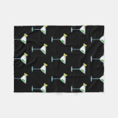 マルティーニ愛好家カクテルグラスバーテンダーアルコール フリースブランケット (正面(横))