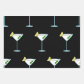 マルティーニ愛好家カクテルグラスバーテンダーアルコール ラッピングペーパーシート (正面3)