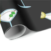 マルティーニ愛好家カクテルグラスバーテンダーアルコール ラッピングペーパー (ロールコーナー)