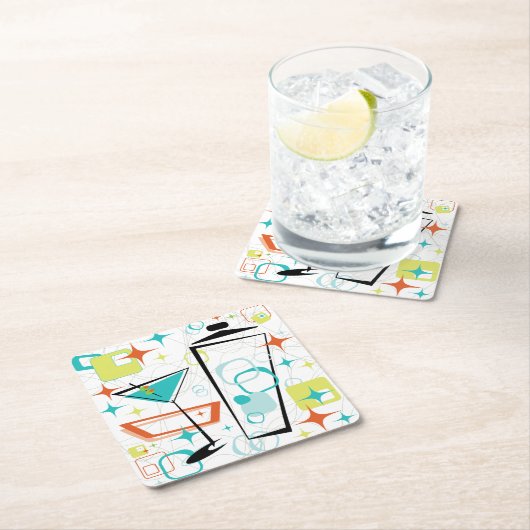 マルティーニ精力的な飲み物用コースター スクエアペーパーコースター (インサイチュ)