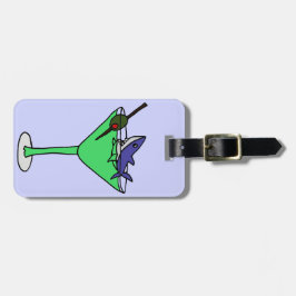 マルティーニ緑のガラスのおもしろいな鮫 ラゲッジタグ