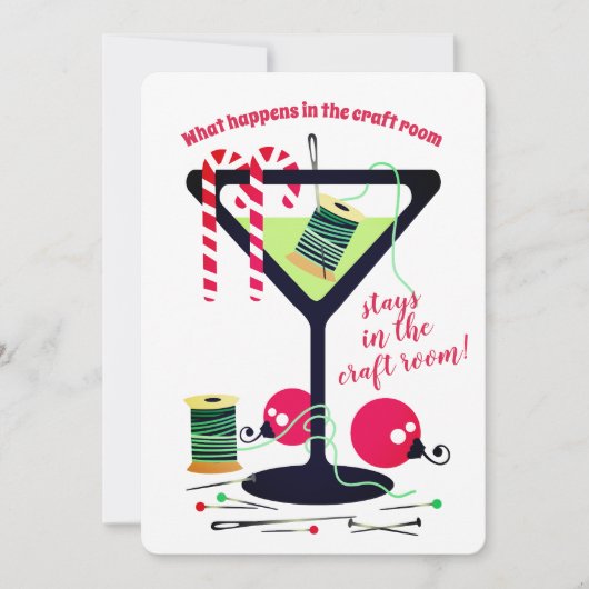 マルティーニ裁縫の概念のシーメスクリスマスカード シーズンカード (正面)