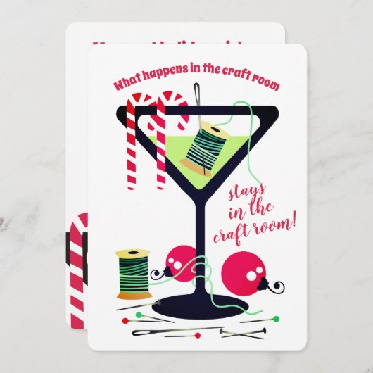 マルティーニ裁縫の概念のシーメスクリスマスカード シーズンカード (正面/裏面)