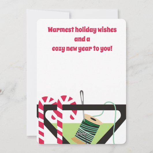 マルティーニ裁縫の概念のシーメスクリスマスカード シーズンカード (裏面)