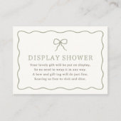 マルティーニ赤ちゃんシャワー表示シャワー エンクロージャーカード (正面)