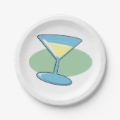 マルティーニ飲料ガラス紙プレート ペーパープレート (正面)