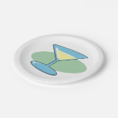 マルティーニ飲料ガラス紙プレート ペーパープレート (アングル)