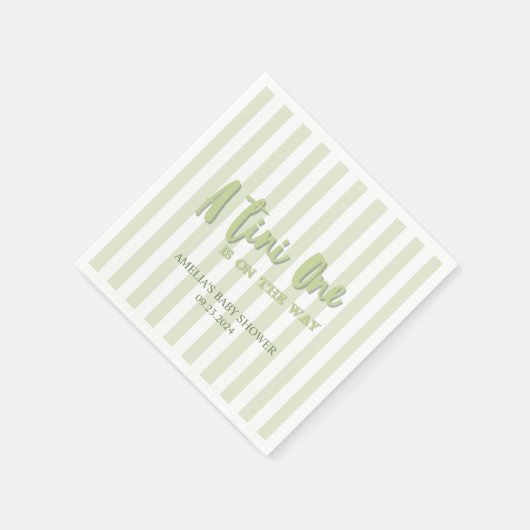マルティーニ・エスプレッソ緑男女兼用の赤ちゃんシャワー スタンダードカクテルナプキン (角)