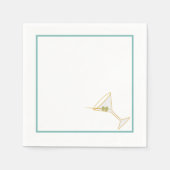 マルティーニ&オリーブカクテルナプキンII スタンダードカクテルナプキン (正面)