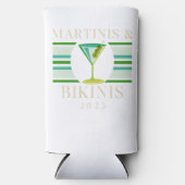 マルティーニ&ビキニ – レトロ2025バチェロレッテ スリム缶クーラー (正面)