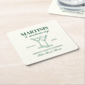 マルティーニ&マトリモニーバチェロレッテ週末 スクエアペーパーコースター (アングル)