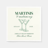 マルティーニ&マトリモニーバチェロレッテ週末 スタンダードカクテルナプキン (正面)