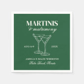 マルティーニ&マトリモニーバチェロレッテ週末 スタンダードカクテルナプキン (正面)