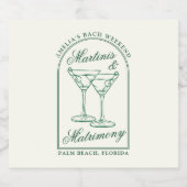 マルティーニ&マトリモニーバチェロレッテ週末 リキュールボトルラベル (シングルラベル)