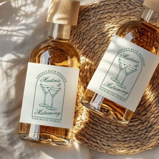 マルティーニ&マトリモニーバチェロレッテ週末 リキュールボトルラベル