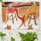 マルティーニ・メルメイズのアートキッチンとバスタブのハンドタオル キッチンタオル (折り畳み)