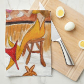 マルティーニ・メルメイズのアートキッチンとバスタブのハンドタオル キッチンタオル (四つ折り)