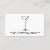 マルティーニ |木材の背景 名刺 (裏面)