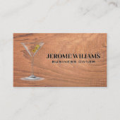 マルティーニ |木材の背景 名刺 (正面)