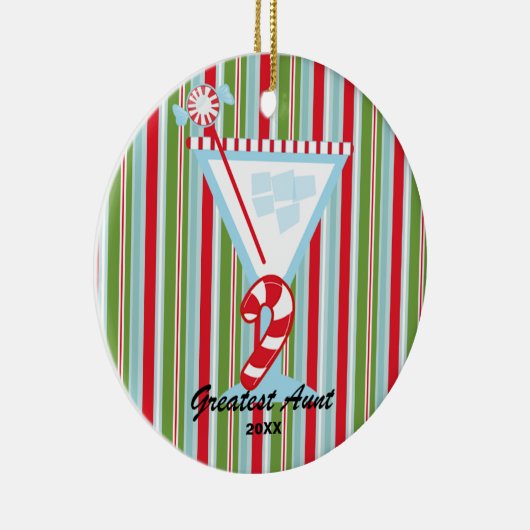 マルティーニGlass Christmas Ornamentすばらしい叔母さん セラミックオーナメント (右)