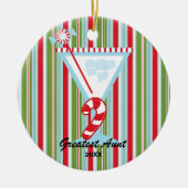 マルティーニGlass Christmas Ornamentすばらしい叔母さん セラミックオーナメント (正面)