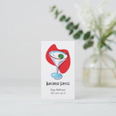 マルティーニGlass_redバーテンダー 名刺 (スタンド正面)