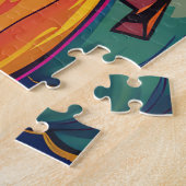 マルティ不気味ツドッグハロウィーン魔女とカボチャ ジグソーパズル (側面)