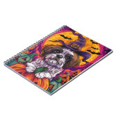 マルティ不気味ツドッグハロウィーン魔女とカボチャ ノートブック (左側)