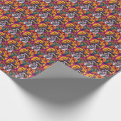 マルティ不気味ツドッグハロウィーン魔女とカボチャ ラッピングペーパー (角)