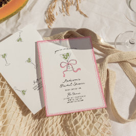 マルティ予測できなニボウハンドドロードブライダルシャワー 招待状