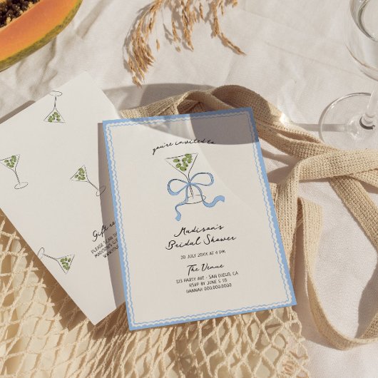 マルティ予測できなニボウハンドドロードブライダルシャワー 招待状