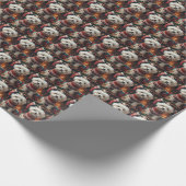 マルティ・チュ犬とクリスマスプレゼント暖炉 ラッピングペーパー (角)