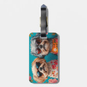 マルティTzuとハートバラバレンタインデー ラゲッジタグ (裏面縦)