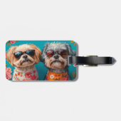 マルティTzuとハートバラバレンタインデー ラゲッジタグ (裏面横)