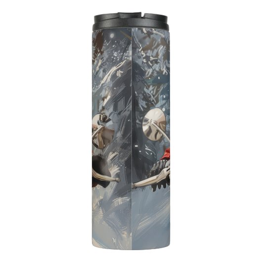 マルティTzu犬オートバイクリスマスに乗る タンブラー (裏面)