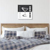 マルテストライプのニ キャンバスプリント (インサイチュ (寝室))