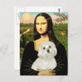 マルテーズ11 - モナ・リザ ポストカード (正面/裏面)