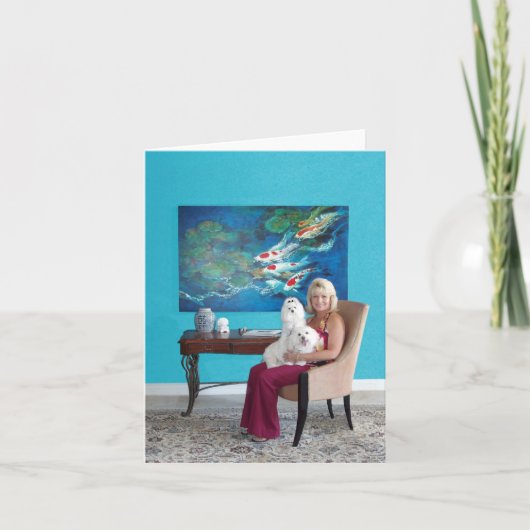 マルテーズ オーダーメイド グリーティングカード (正面)