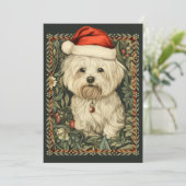 マルテーゼ ビンテージ ウィリアム モリス クリスマス 招待状 (スタンド正面)