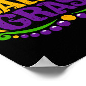 マルディおもしろいグラスコスチュームマスクフェスティバルマルディGr ポスター (角)