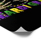 マルディおもしろいグラススケルトンハンズ ポスター (角)