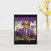 マルディおもしろいグラスドナルドトランプマルディグラスアメリカン カード (黄色い花)