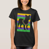 マルディおもしろいグラフランスのスブルドッグビーズとジェスターH Tシャツ (正面)