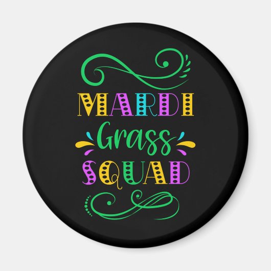 マルディおもしろいグラ | Mardi Grass Squad マグネット (正面)