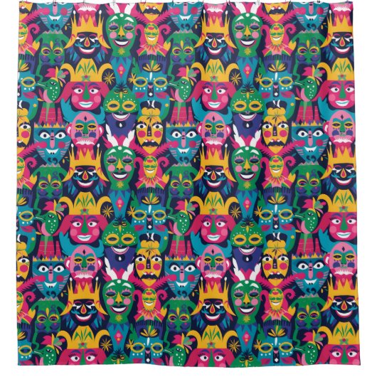 マルディお洒落グラスお祝い シャワーカーテン (正面)