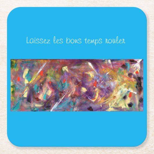 マルディお洒落グラススクエア紙コースター。 スクエアペーパーコースター (正面)