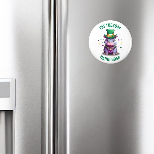 マルディお洒落グラスファット火曜日ヒッポステッカー マグネット