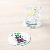 マルディお洒落グラスファット火曜日ヒッポステッカー ラウンドペーパーコースター (インサイチュ)